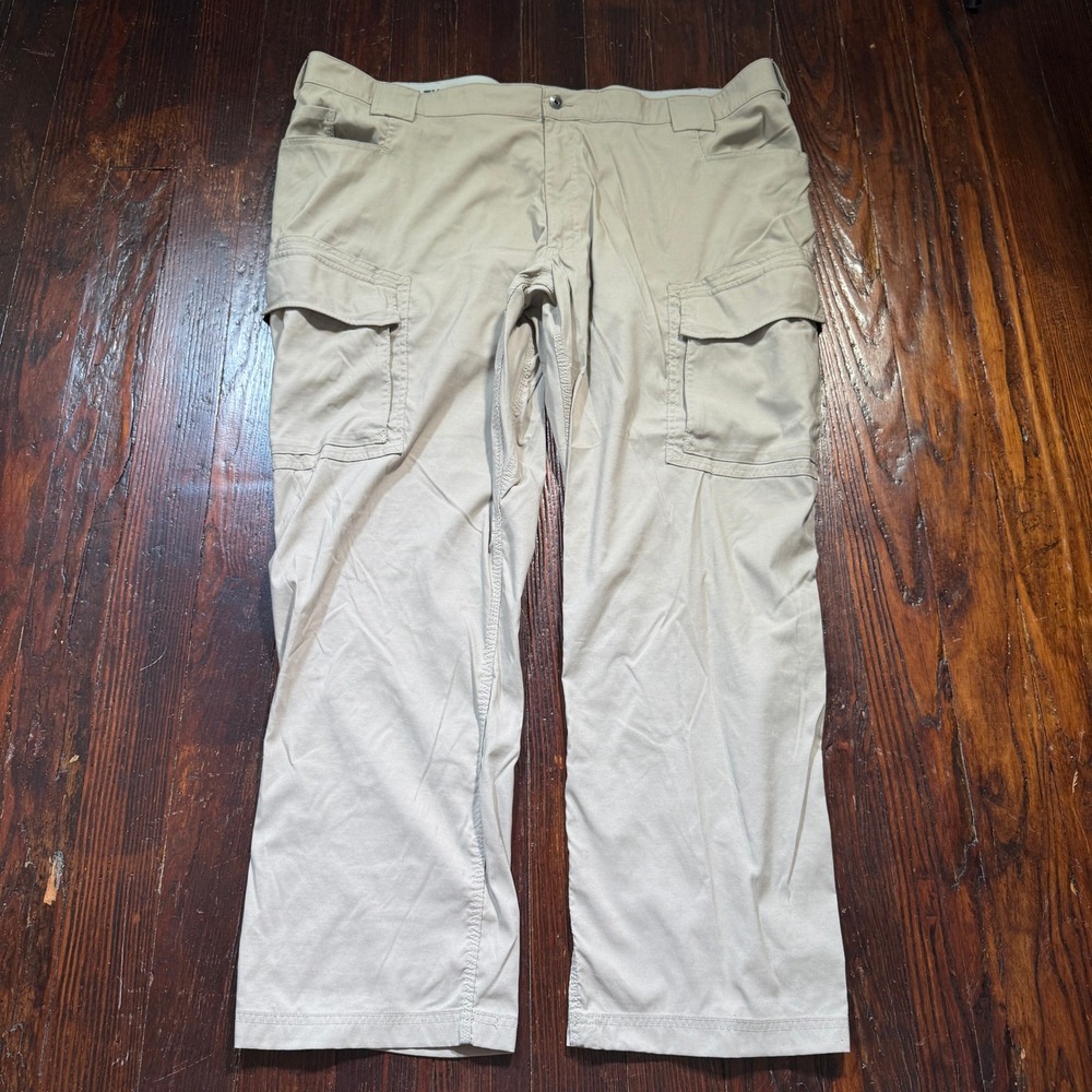Duluth Trading Co Pants Mens 48x32 Khaki Dry on the Fly Relaxed Stretch Cargo